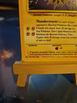 Pokemon TCG Zapdos Fossil, Unlimited Rare, Vintage WOTC Card 30/62 LP - Image 5