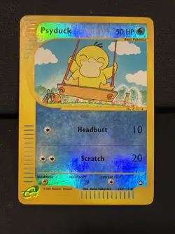 Pokemon TCG Aquapolis Psyduck Card 104/147 2002 Holo - Image 1