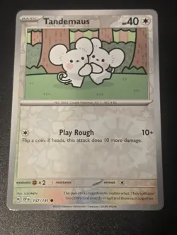 Tandemaus - Reverse Holo - Surging Sparks SSP EN 157/191 Pokemon Card - Image 1