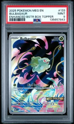 Bulbasaur 133/132 Enhanced Topper Pokemon PSA 9 - Image 1