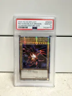 Yu-Gi-Oh Red-Eyes Black Dragon LC01-EN006 Quarter Century PSA 10 No Error - Image 1
