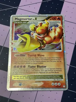 Pokemon TCG Magmortar Lv. X 123/123 Mysterious Treasures Holo Rare LP 2007 Card - Image 1