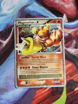Pokemon Magmortar LV.X 123/123 Mysterious Treasures Rare Holo English TCG - Image 1