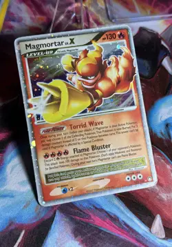 Pokemon Magmortar LV.X 123/123 Mysterious Treasures Rare Holo English TCG - Image 2