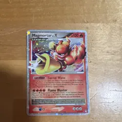 Pokemon Magmortar LV.X 123/123 Mysterious Treasures Rare Holo English TCG - Image 1