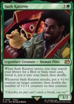 Sazh Katzroy Final Fantasy (FIN) 199 MTG Foil NM - Image 1