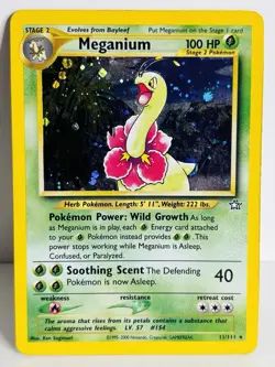 Pokemon TCG · Meganium 11/111 · Holo Rare · Neo Genesis (2000) WOTC - Image 1