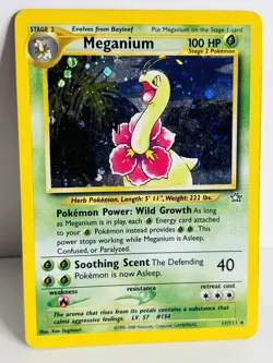 Pokemon TCG · Meganium 11/111 · Holo Rare · Neo Genesis (2000) WOTC - Image 2
