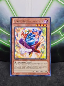 Yugioh Toon Masked Sorcerer LCYW-EN110 Rare 1st Edition NM - Image 1
