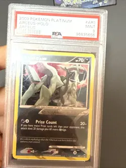 Pokemon Card Arceus Lv. 100 AR1 Holo Rare Platinum Arceus PSA 9 MINT - Image 3