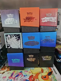 Lot 9 Empty Pokemon Elite Trainer Boxes ETB Various Sets No Duplicates EMPTY - Image 2
