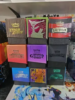 Lot 9 Empty Pokemon Elite Trainer Boxes ETB Various Sets No Duplicates EMPTY - Image 3