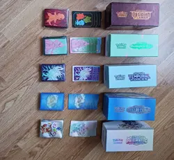 Pokemon TCG ETB Lot - Empty Elite Trainer Box + 60 Sleeves + 4 Card Dividers - Image 1
