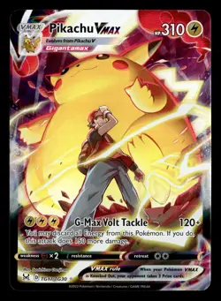 2022 Pokemon Lost Origin TG17/TG30 Pikachu Vmax Full Art Trainer Gallery (Print - Image 1