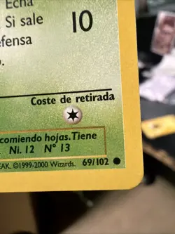 1st Edition Weedle 69/102 - NM Near Mint Spanish Base Set Pokemon Card - Image 4