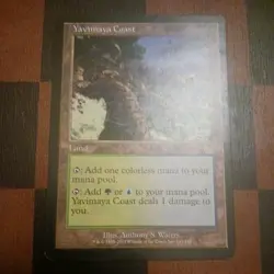 Mtg Yavimaya Coast MP/LP Apocalypse Magic the Gathering Ping Land Card - Image 2