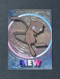 1999 Pokemon Meiji Embossed Mew Promo Foil Card - Image 1
