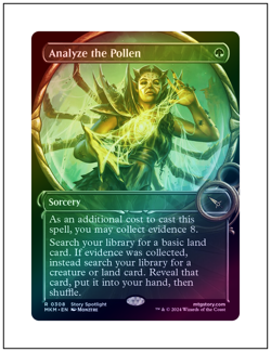 1x Analyze the Pollen, Foil, Showcase Art, Magic the Gathering MTG NM - Image 1