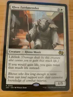 MTG Rhox Faithmender 0245 J25 Foundations M/NM Free UK P&P - Image 1