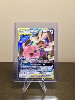 Mega Lopunny & Jigglypuff GX 165/236 SM Cosmic Eclipse Ultra Rare Pokemon - NM - Image 1