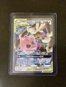 Mega Lopunny & Jigglypuff GX 165/236 SM Cosmic Eclipse Ultra Rare Pokemon - NM - Image 3