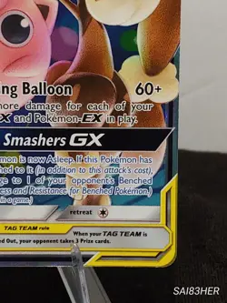 Pokemon TCG Mega Lopunny & Jigglypuff GX Tag Team 165/236 Cosmic Eclipse NM - Image 5