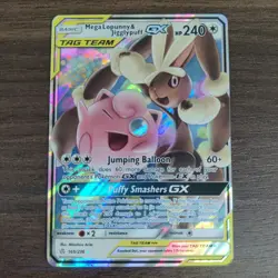 Mega Lopunny & Jigglypuff GX 165/236 - NM ULTRA RARE Cosmic Eclipse Pokemon TCG - Image 1