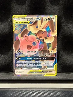 Pokemon - Mega Lopunny & Jigglypuff GX 165/236 Tag Team - Cosmic Eclipse NM - Image 1