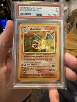 1999 Pokemon Game Charizard-Holo PSA 5 - Image 1