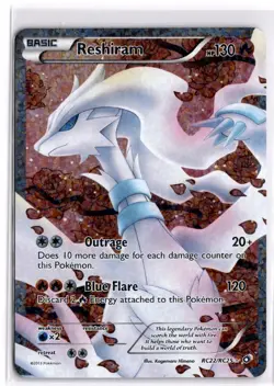 Pokemon TCG Reshiram (Full Art) RC22/RC25 Legendary Treasures Radiant Collection - Image 1