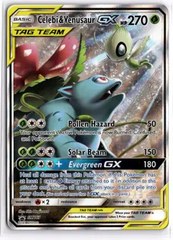 Pokemon TCG Celebi & Venusaur GX SM167 Black Star Promo TAG TEAM Ultra Rare - Image 1