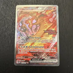 Pokemon TCG Team Rocket's Moltres EX 229/182 Sir Destined Rivals UPC Promo Card - Image 1