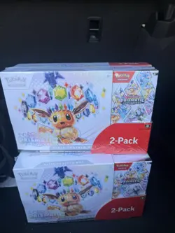 Pokemon TCG Prismatic Evolutions Costco Bundle ETB + Booster Bundle New & Sealed - Image 1