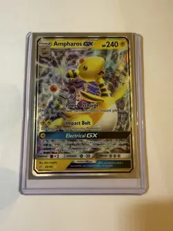 Pokemon TCG Ampharos GX Sun Moon Team Up 43/181 Holo Ultra Rare - Image 5