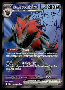 Pokemon TCG SV09: Journey Together #175/159 N's Zoroark ex Holo NM - Image 1