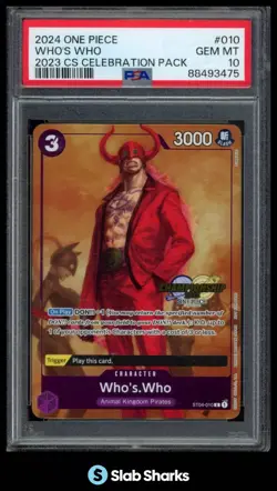2024 ONE PIECE #ST04-010 2023 CHAMPIONSHIP CELEBRATION PACK WHO'S WHO PSA 10 - Image 1