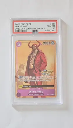 PSA 10 ST04-010 Who's Who ONE PIECE CHAMPIONSHIP 2023 CELEBRATION PACK - Image 1