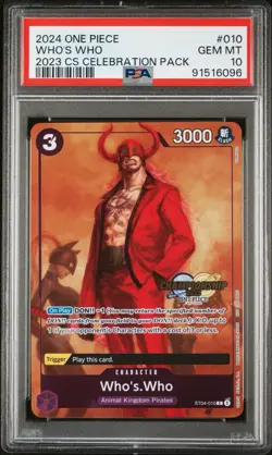 PSA 10 ST04-010 Who's.Who ONE PIECE CHAMPIONSHIP 2023 CELEBRATION PACK - Image 1