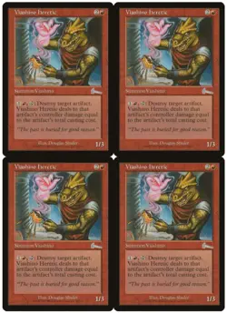 MTG Viashino Heretic x4 Urza's Legacy Uncommon LP Playset - Image 1