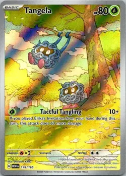 Pokemon TCG Tangela 178/165 Sv: Scarlet & Violet 151 Holo NM (SKU 1-2) - Image 1