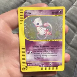 POKEMON TCG EXPEDITION BASE SET MEW #019/165 HOLO RARE 2002 50HP BASIC - Image 1