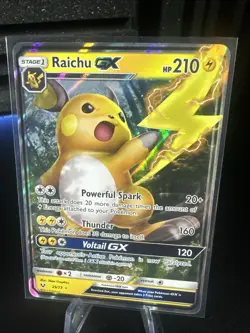 Pokemon TCG Raichu GX 29/73 Shining Legends Ultra Rare Full Art Holo NM - Image 1
