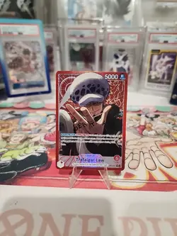 One Piece - The Azure Sea’s Seven - Trafalgar Law OP14-001 L (Alt Art) - NM Foil - Image 1
