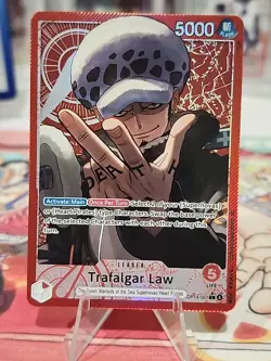 One Piece - The Azure Sea’s Seven - Trafalgar Law OP14-001 L (Alt Art) - NM Foil - Image 2