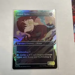 The Legend of Roku FOIL Borderless 357 Avatar TLA MTG Mythic Unplayed Mint M/NM - Image 2