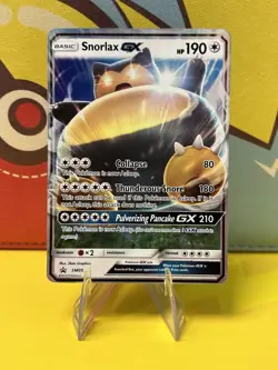 Pokemon TCG Snorlax GX SM05 2016 Sun & Moon Black Star Promo Holo Rare Near Mint - Image 1