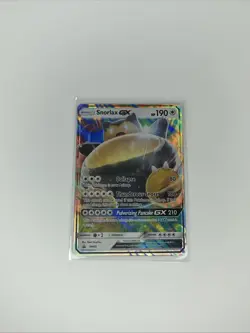 Pokemon TCG Snorlax GX SM05 Sun Moon Black Star Promo Card Near Mint Condition - Image 1