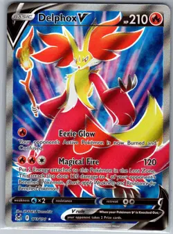 Delphox V (Full Art) 173/196 SWSH11: Lost Origin - Pokemon Card - NM - Image 1