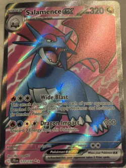 Pokemon TCG Salamence EX Full Art Holo Ultra Rare Card 177/159 Journey Together - Image 1