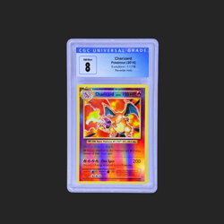 CGC 8 NN-MINT+ GRADED POKEMON EVOLUTIONS CHARIZARD REVERSE HOLO CARD 11/108 - Image 1